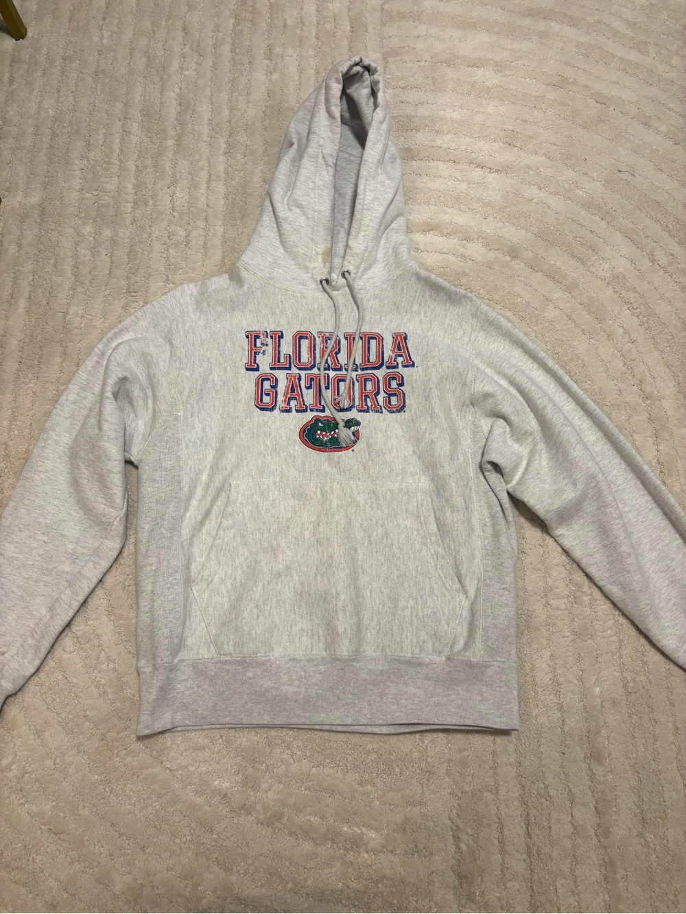Champion Light Gray Florida Gators Pullover Hoodie with Red & Blue Logo